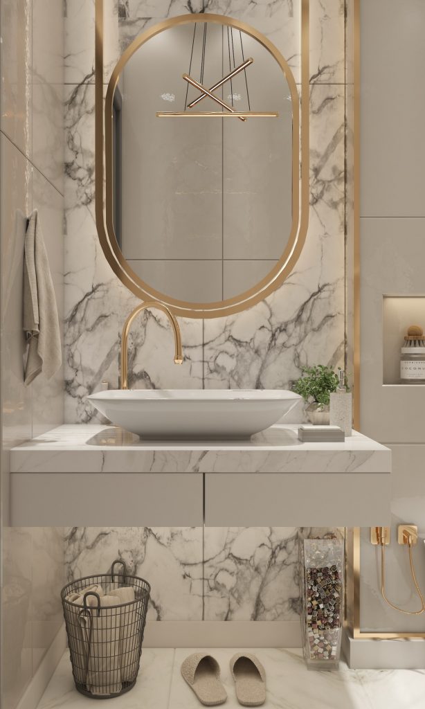 luxury gold bathroom design